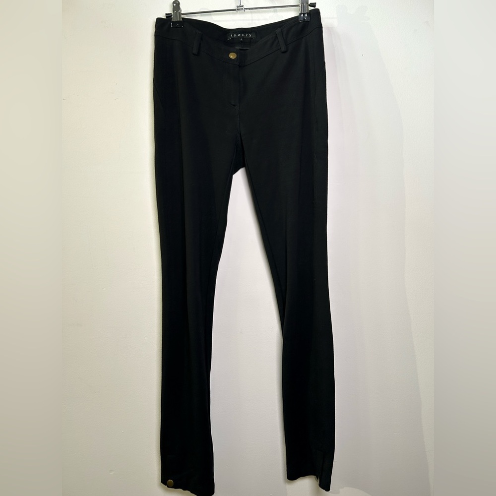 Theory Brand basic Black Leggings Low Rise Size 0 - Picture 1 of 7